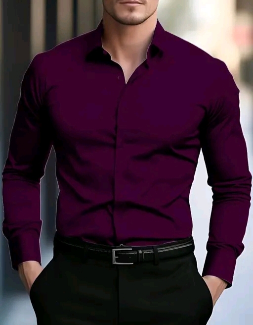 Trendy Purple Fabric Shirt
